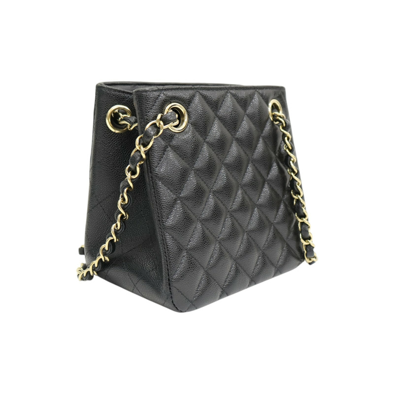 黑色牛皮 Matelasse Mini 鍊帶 肩背包 AS3176【CHANEL 香奈兒】 AS3176-1