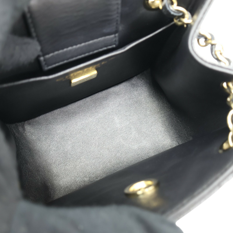 黑色牛皮 Matelasse Mini 鍊帶 肩背包 AS3176【CHANEL 香奈兒】 AS3176-2