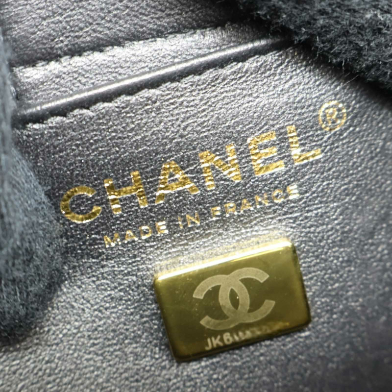 黑色牛皮 Matelasse Mini 鍊帶 肩背包 AS3176【CHANEL 香奈兒】 AS3176-4