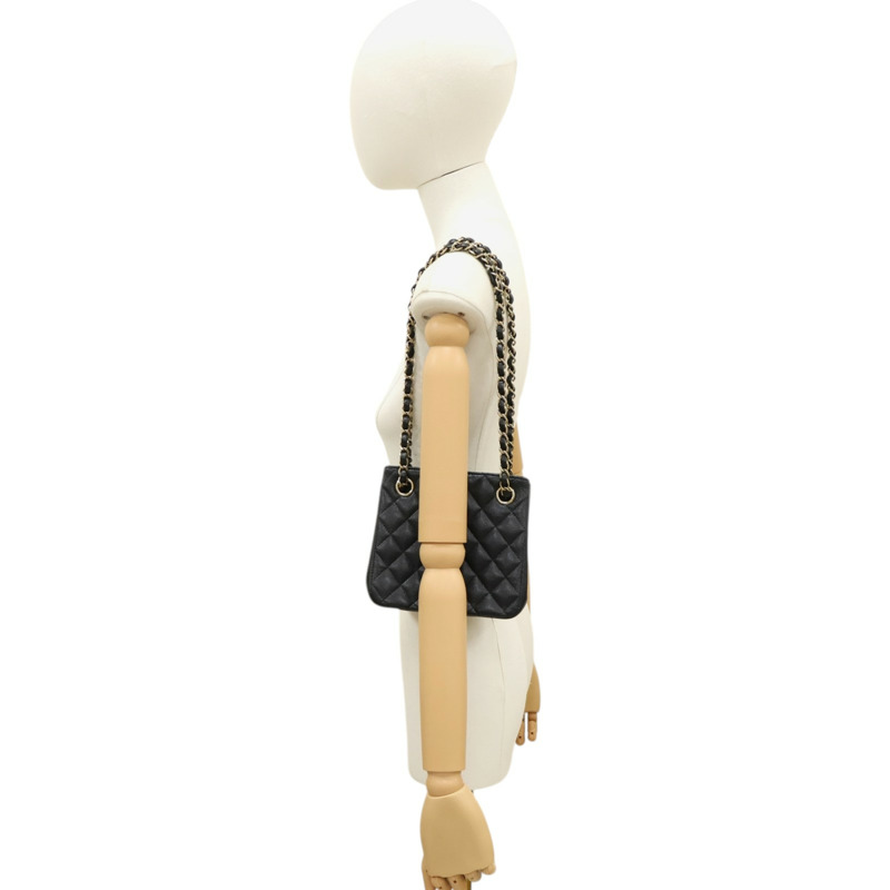 黑色牛皮 Matelasse Mini 鍊帶 肩背包 AS3176【CHANEL 香奈兒】 AS3176-7