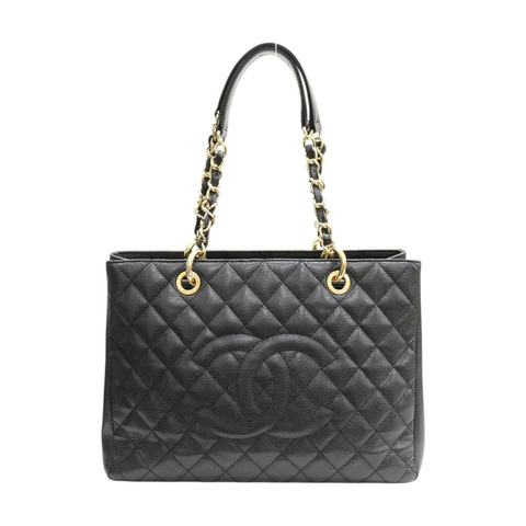 黑色 荔枝紋牛皮 GST tote 手提包 A50995【CHANEL 香奈兒】 A50995