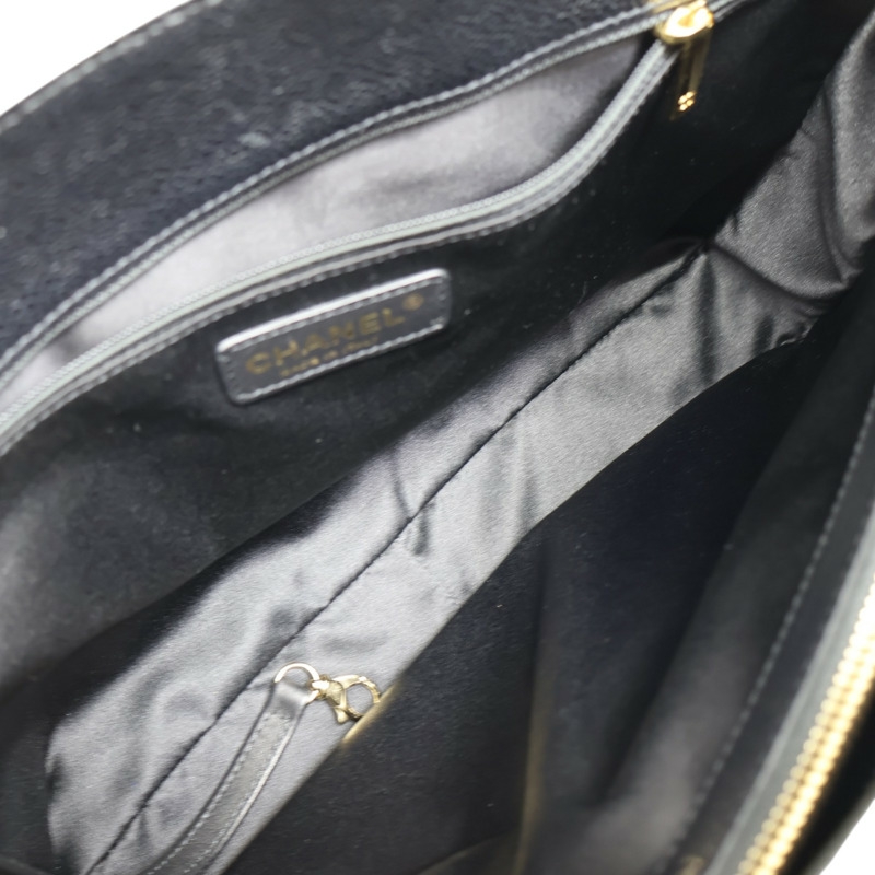 黑色 荔枝紋牛皮 GST tote 手提包 A50995【CHANEL 香奈兒】 A50995-2