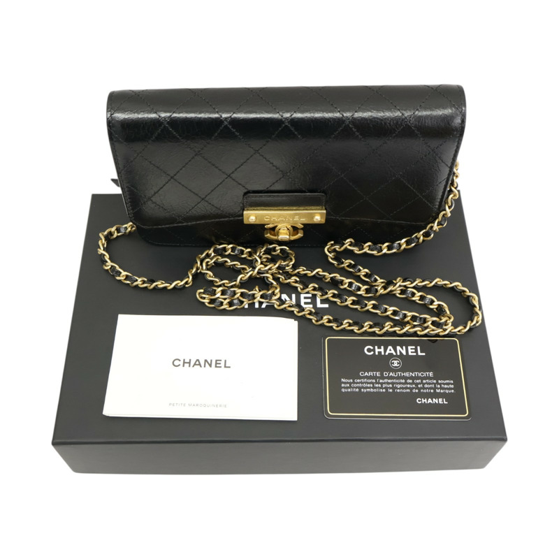 黑色羊皮 WOC 鍊帶 肩背包【CHANEL 香奈兒】-10