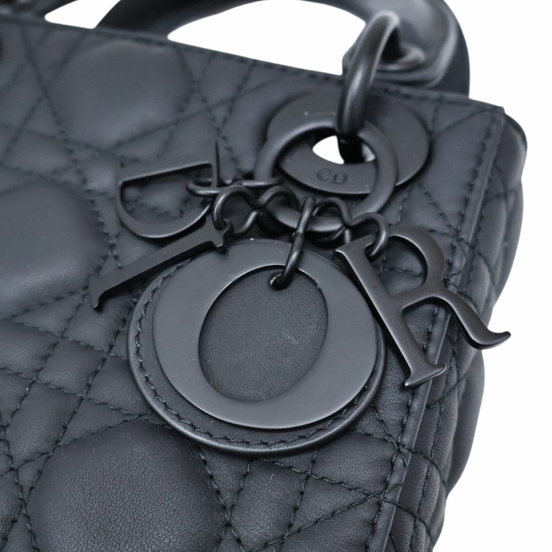 黑色 牛皮 Lady Dior Mini 兩用包【Dior 迪奧】 M0505SLOI-5