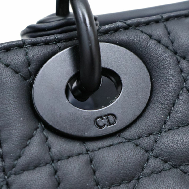 黑色 牛皮 Lady Dior Mini 兩用包【Dior 迪奧】 M0505SLOI-6