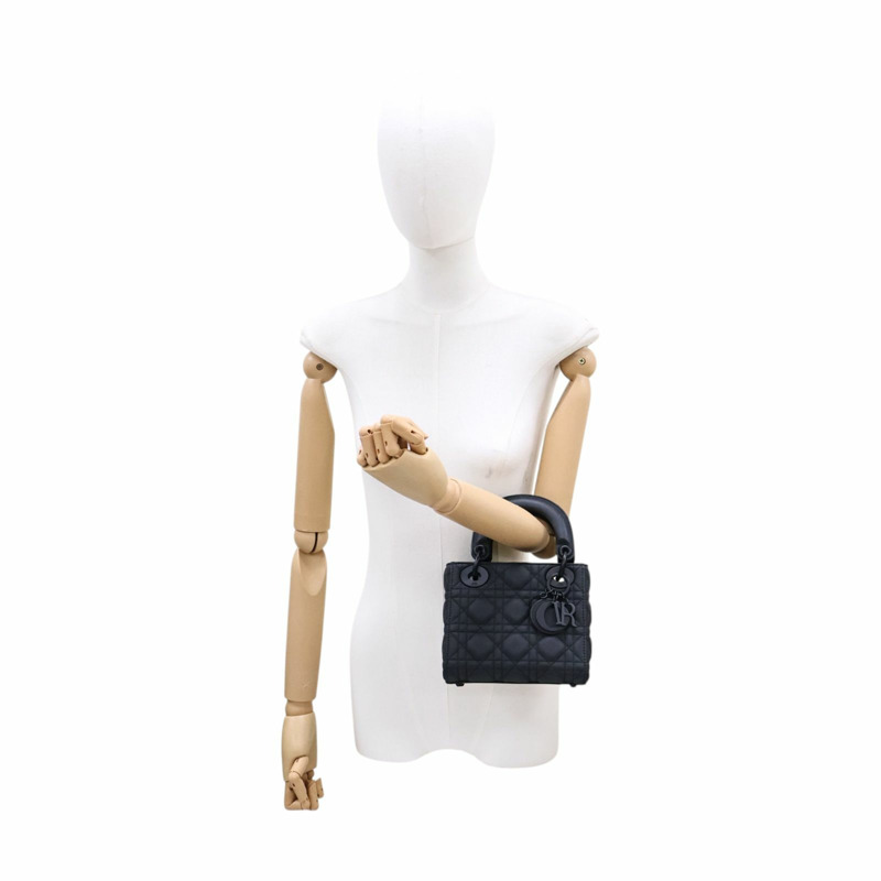 黑色 牛皮 Lady Dior Mini 兩用包【Dior 迪奧】 M0505SLOI-8