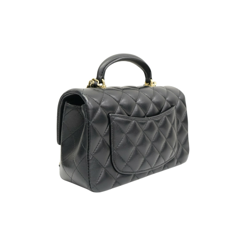 黑色羊皮 Coco Handle 鍊帶 肩背包 AS2431【CHANEL 香奈兒】 AS2431-1