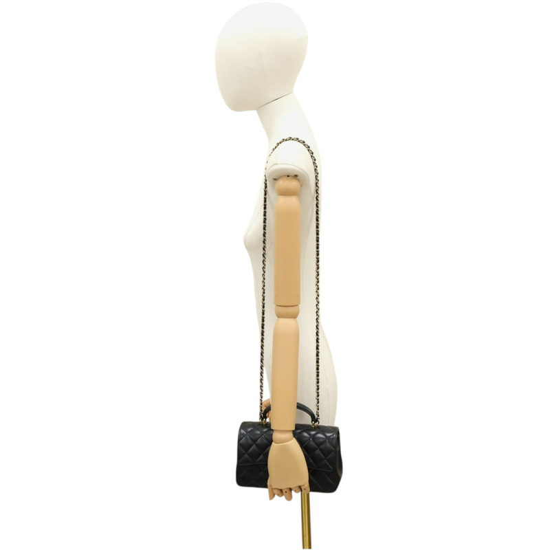 黑色羊皮 Coco Handle 鍊帶 肩背包 AS2431【CHANEL 香奈兒】 AS2431-9