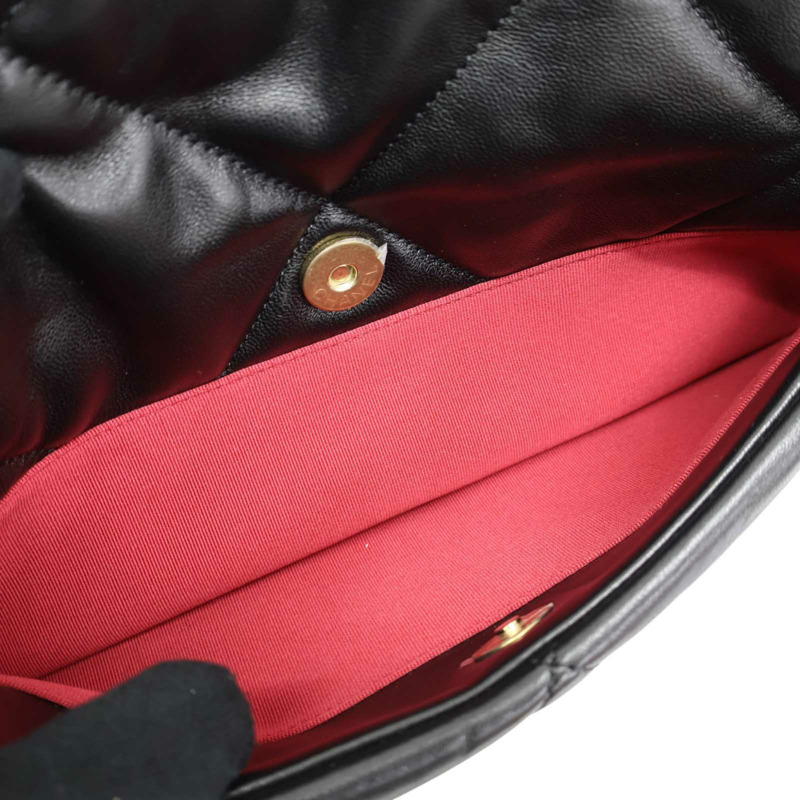 黑色羊皮 19 大型 口蓋 肩背包 AS1161【CHANEL 香奈兒】 AS1161-4