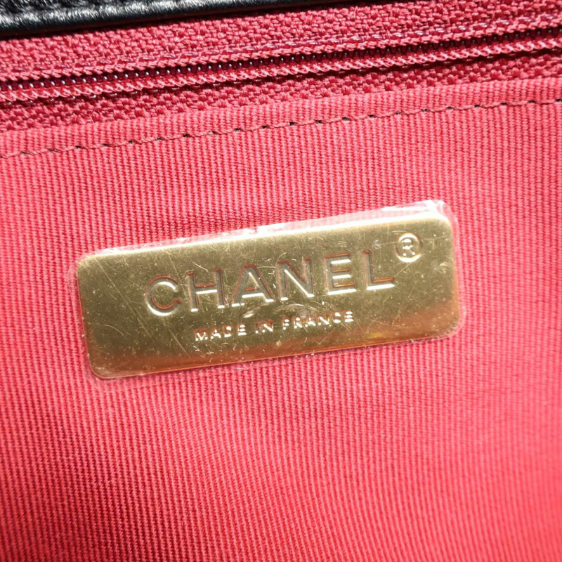 黑色羊皮 19 大型 口蓋 肩背包 AS1161【CHANEL 香奈兒】 AS1161-5