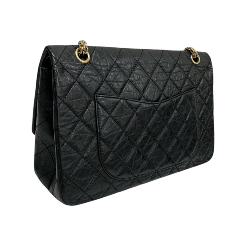 黑色 牛皮 2.55 FlapBag Large 肩背包【CHANEL 香奈兒】 A37587-1