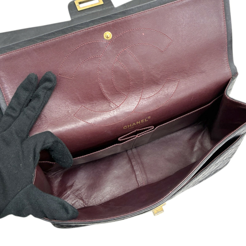 黑色 牛皮 2.55 FlapBag Large 肩背包【CHANEL 香奈兒】 A37587-2