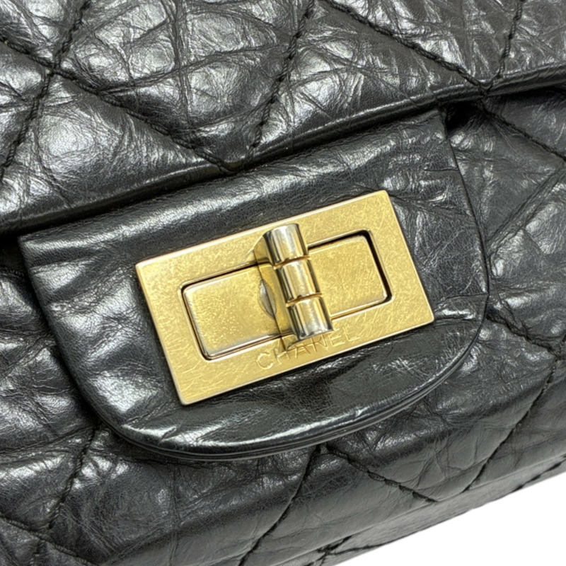 黑色 牛皮 2.55 FlapBag Large 肩背包【CHANEL 香奈兒】 A37587-6