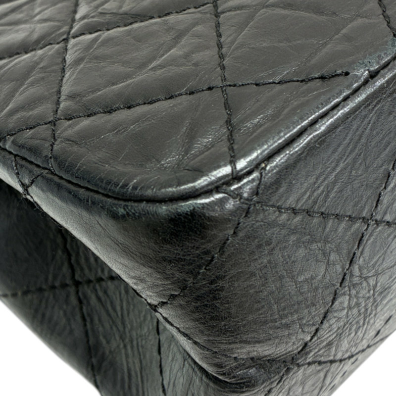 黑色 牛皮 2.55 FlapBag Large 肩背包【CHANEL 香奈兒】 A37587-11