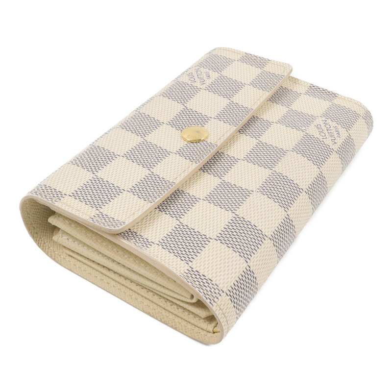 LOUIS VUITTON Damier Azur Portefeuille Alexandra錢包-3