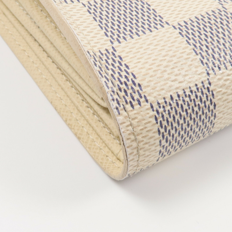 LOUIS VUITTON Damier Azur Portefeuille Alexandra錢包-16