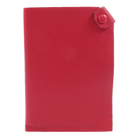 HERMES Chamkila皮革Tarmac Passport Holder護照套Rose Extreme