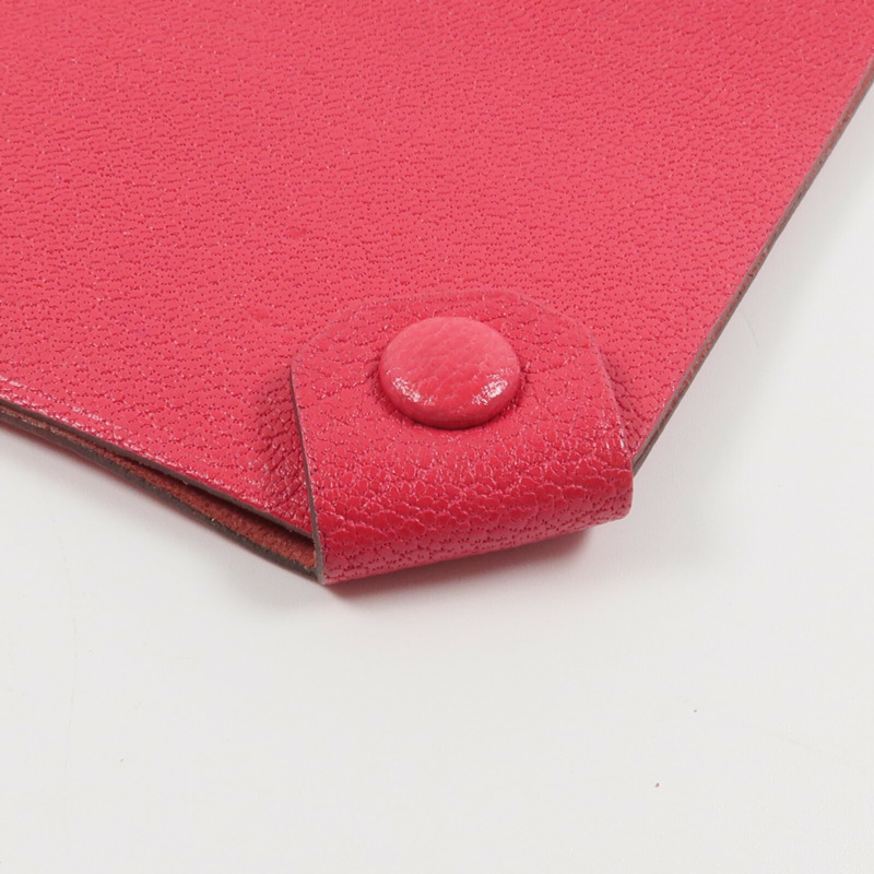HERMES Chamkila皮革Tarmac Passport Holder護照套Rose Extreme-6