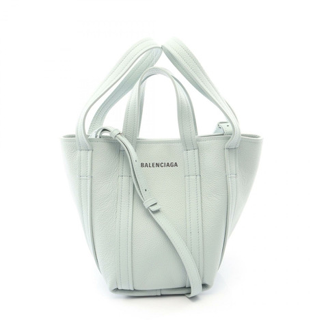 BALENCIAGA Everyday XS 南北向單肩手提包 672793 皮革 綠色 二手