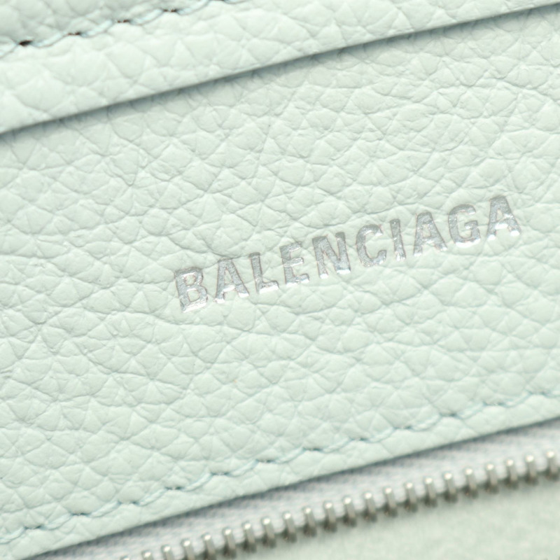BALENCIAGA Everyday XS 南北向單肩手提包 672793 皮革 綠色 二手-3