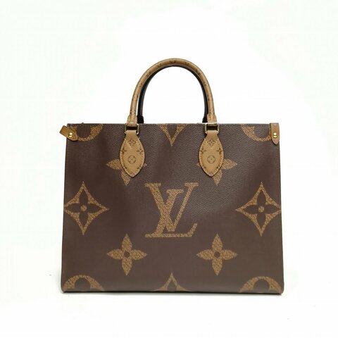 LOUIS VUITTON Onthego中號35老花PVC晶片肩背包