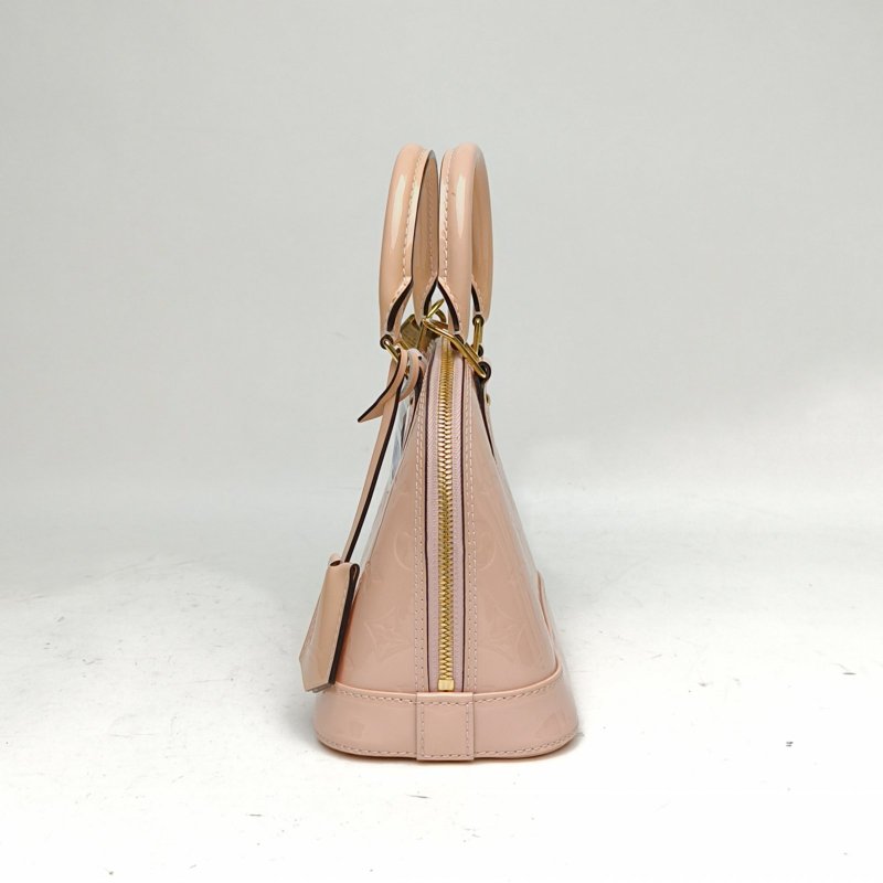 LOUIS VUITTON ALMA貝殼包BB粉色漆皮2018肩背包-1