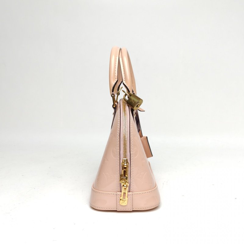 LOUIS VUITTON ALMA貝殼包BB粉色漆皮2018肩背包-3