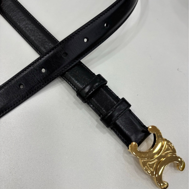 Celine賽琳 黑色 凱旋門女士皮帶腰帶 85碼-1