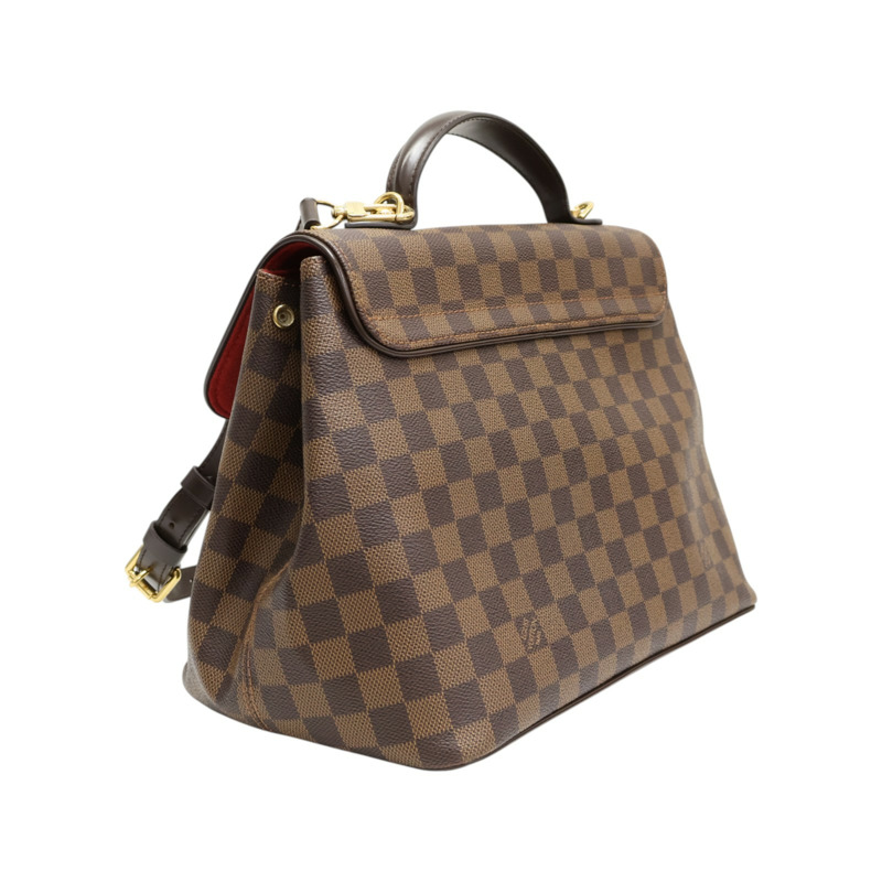 棕色 棋盤格 帆布 Bergamo MM 肩背包【LOUIS VUITTON LV 路易威登】 N41168-1