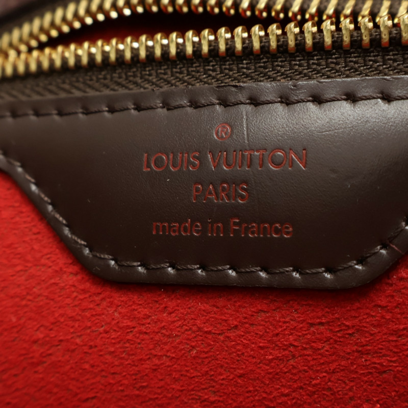棕色 棋盤格 帆布 Bergamo MM 肩背包【LOUIS VUITTON LV 路易威登】 N41168-3