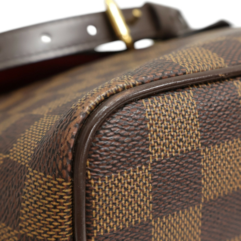 棕色 棋盤格 帆布 Bergamo MM 肩背包【LOUIS VUITTON LV 路易威登】 N41168-7