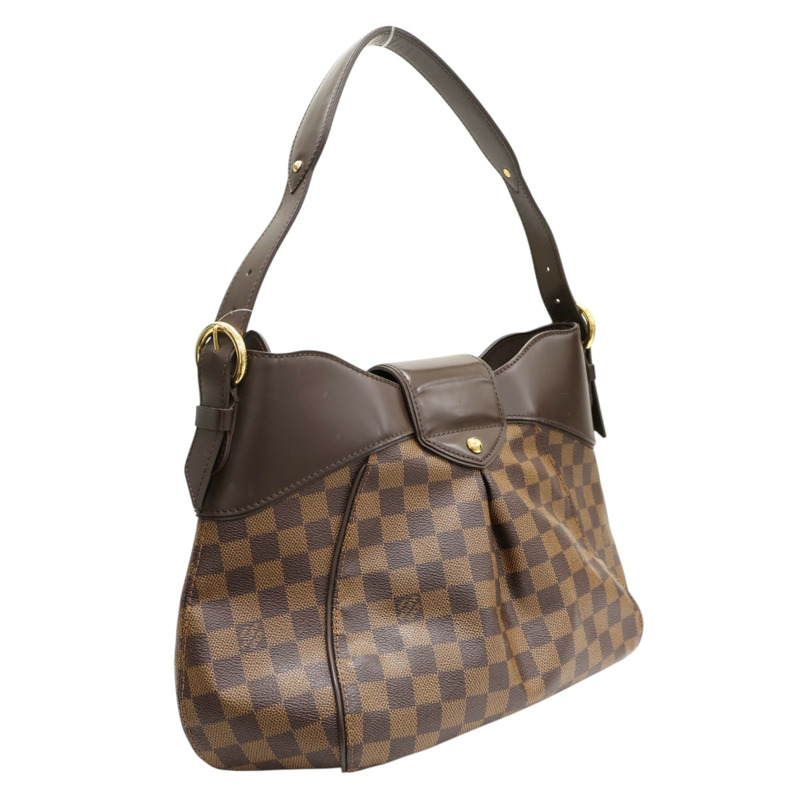棕色 棋盤格帆布 Sistina MM 單肩包【LOUIS VUITTON LV 路易威登】 N41541-1