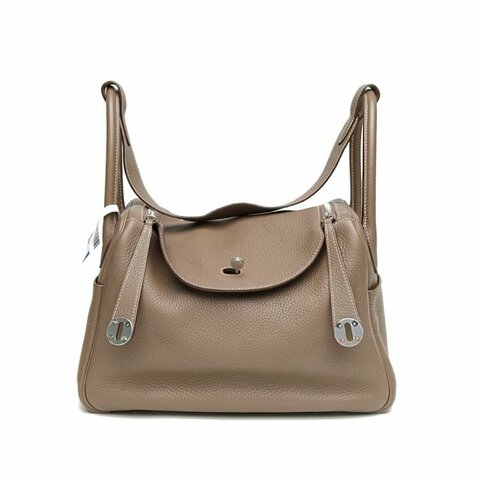 HERMES Lindy30大象灰TC皮A刻銀扣肩背包