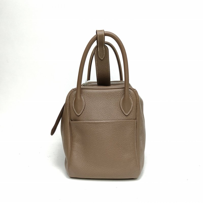 HERMES Lindy30大象灰TC皮A刻銀扣肩背包-1
