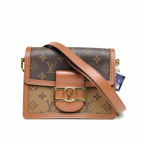 LOUIS VUITTON Dauphine達芙妮Mini20老花PVC晶片肩背包