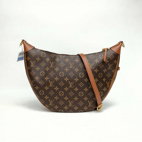 LOUIS VUITTON LoopHobo大豌豆月亮包老花PVC晶片肩背包