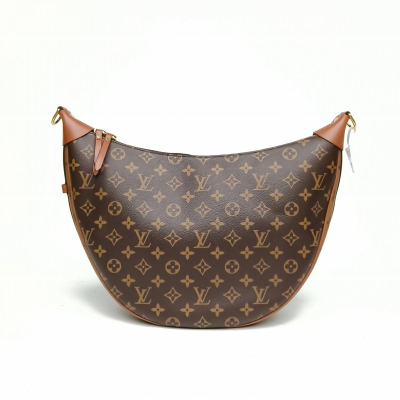 LOUIS VUITTON LoopHobo大豌豆月亮包老花PVC晶片肩背包-2