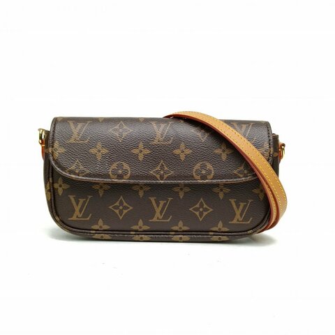 LOUIS VUITTON IVY鏈條腋下包老花PVC金扣晶片肩背包
