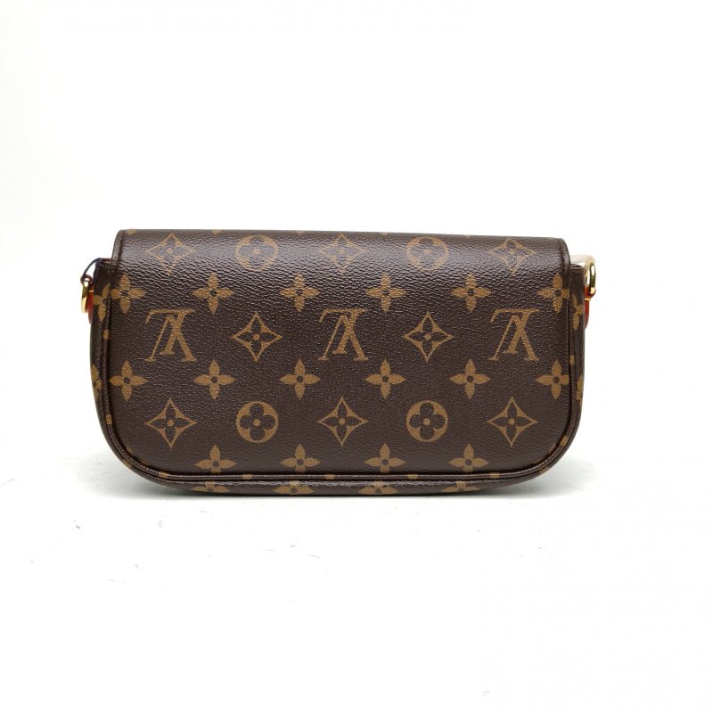 LOUIS VUITTON IVY鏈條腋下包老花PVC金扣晶片肩背包-2
