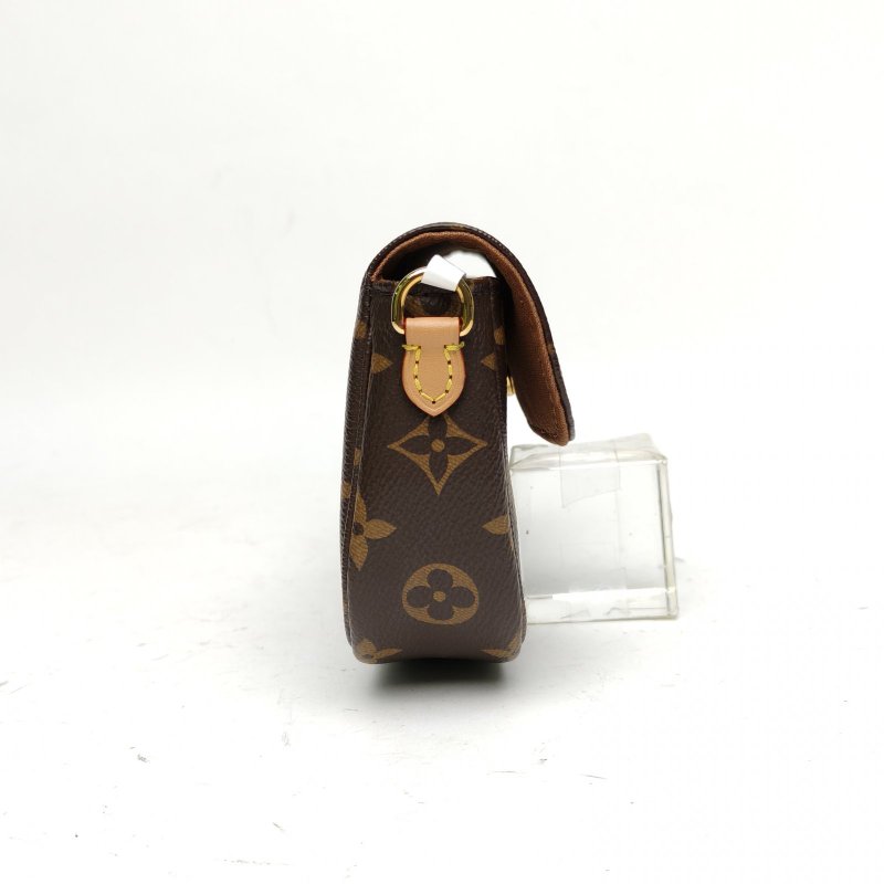 LOUIS VUITTON IVY鏈條腋下包老花PVC金扣晶片肩背包-3