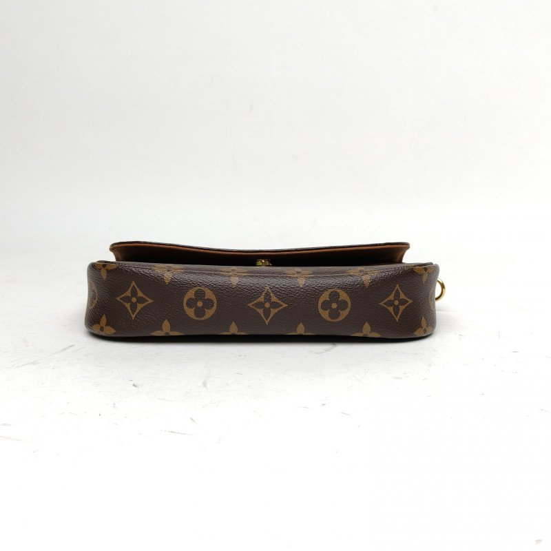 LOUIS VUITTON IVY鏈條腋下包老花PVC金扣晶片肩背包-4