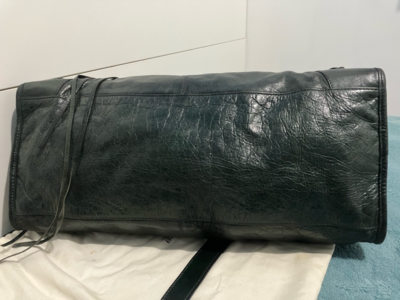 BALENCIAGA part-time 墨綠色 機車包-7