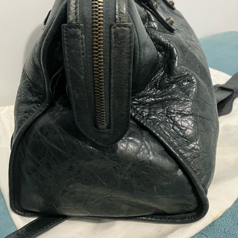 BALENCIAGA part-time 墨綠色 機車包-8