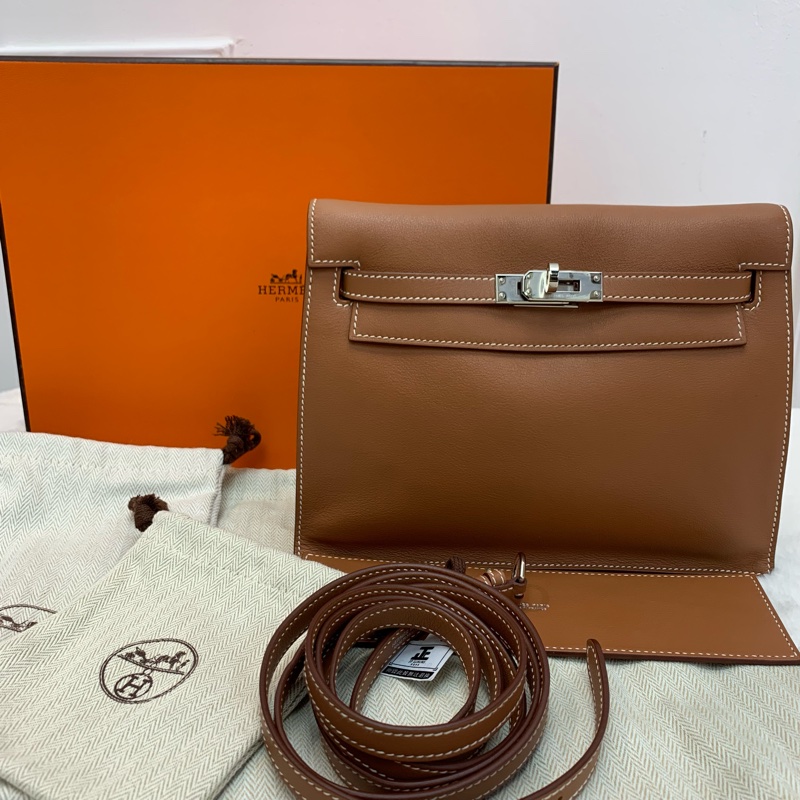 Hermes Kelly Danse金棕色 銀扣 保值-0