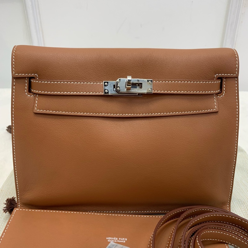 Hermes Kelly Danse金棕色 銀扣 保值-1