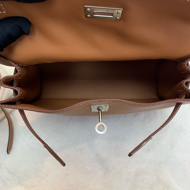 Hermes Kelly Danse金棕色 銀扣 保值-7