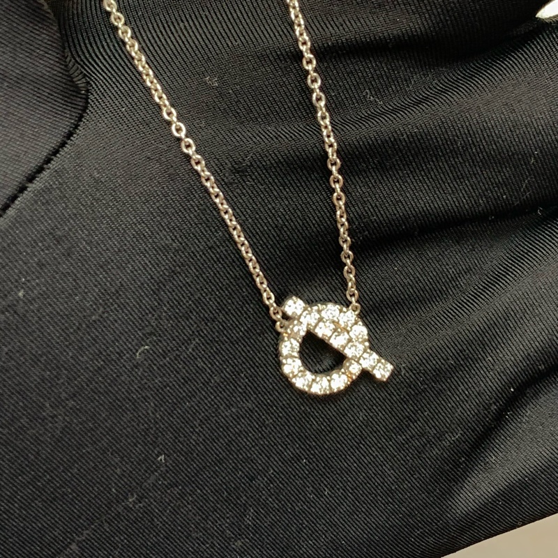 Hermes Finesse pendant 滿鑽小Q頸鏈-2