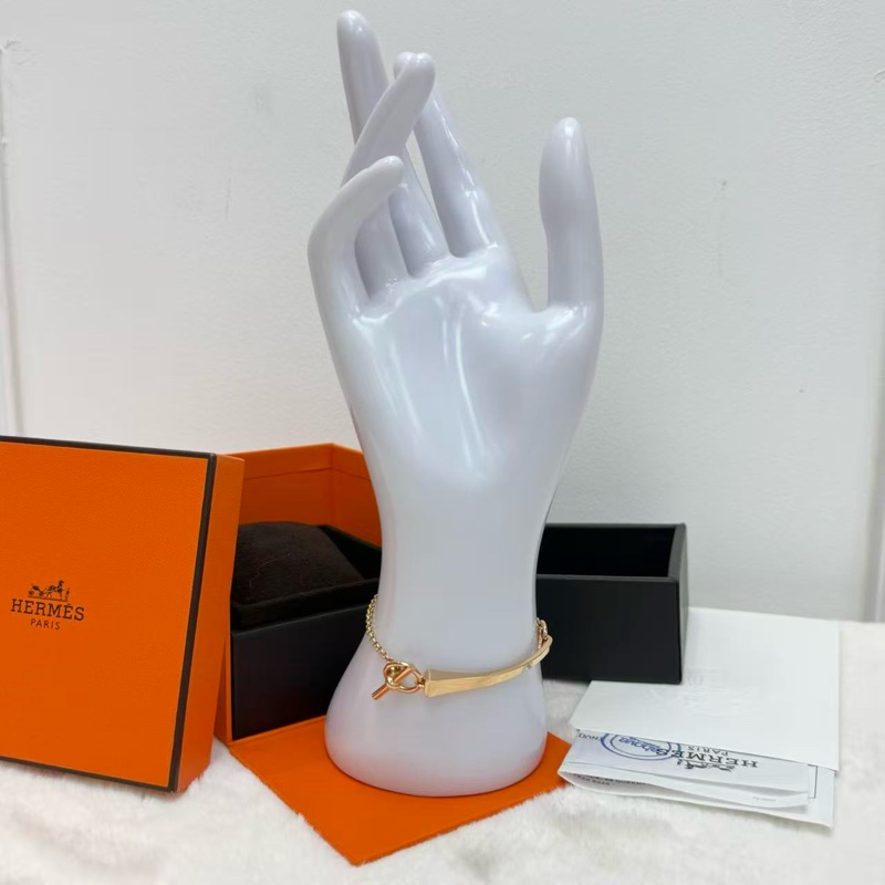 Hermes Crudo Forges 愛馬仕18K玫瑰金手鏈-0