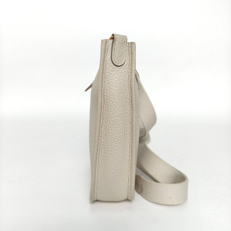 HERMES EvelyneMini16冰川白TC皮U刻金扣肩背包-1