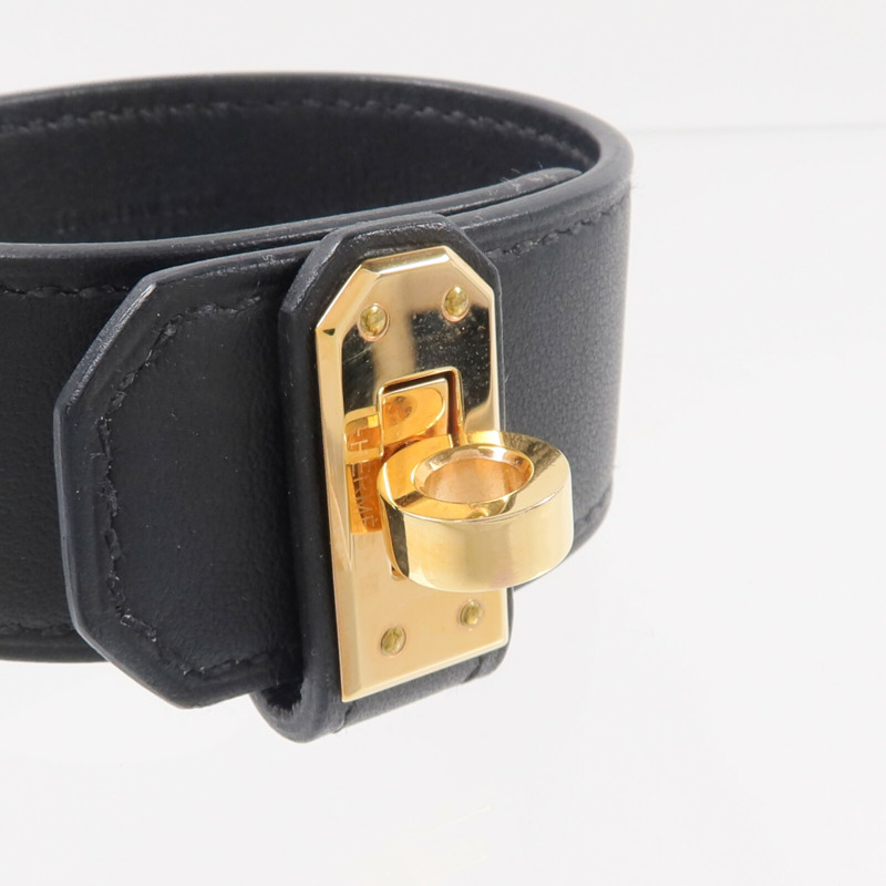HERMES Swift皮革Kelly Twist Bracelet手帶Noir-4